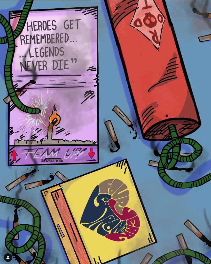 Fireworks, mix tapes and posters